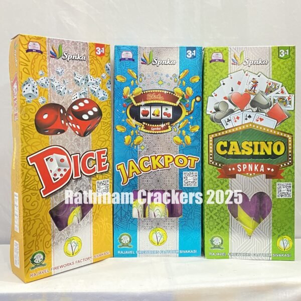 3" Gambling Series ( Assorted Crackers )3 Pcs - Box