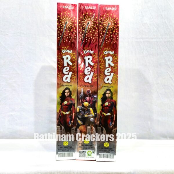 30 cm Red Sparklers 5 Pcs - Box