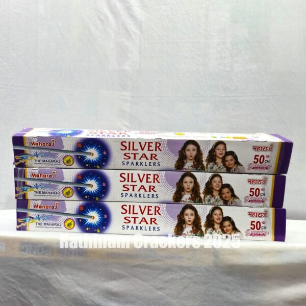 50 cm Silver Star 5 Pcs - Box