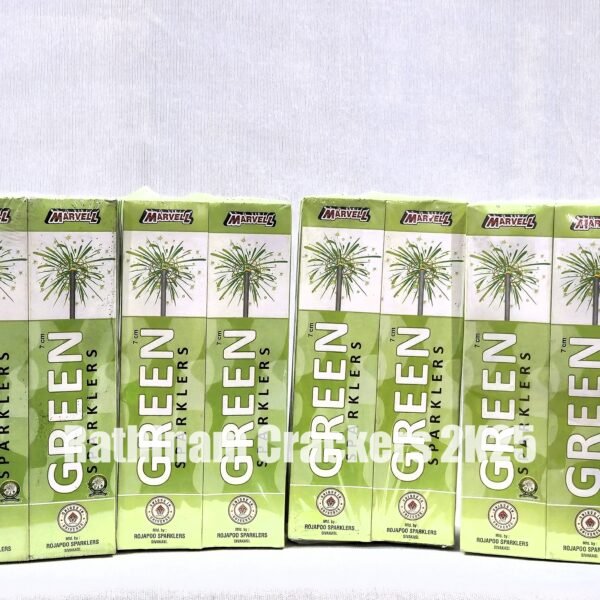 7 cm Green SparklersBundle (10 Boxes)