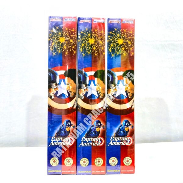 Captain America Sparklers ( Crackling Effect )5 Pcs - Box