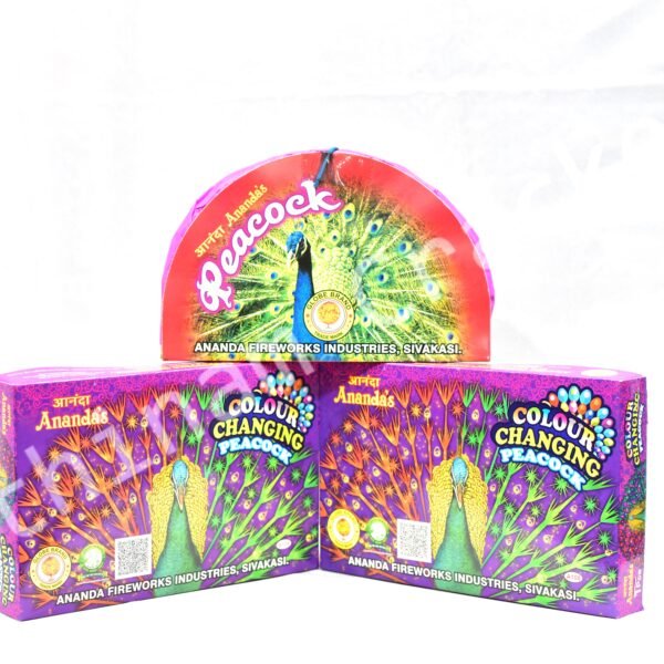 Color Changing Peacock ( Gr to Red 5 pipe ) 1 Pc - Box