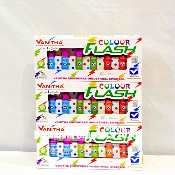 Color Flash ( Red Green Silver Flash Effect ) 6 Pcs - Box VANITHA