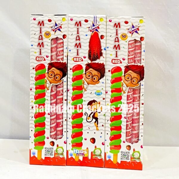Miami Red ( Red Handheld Stick ) 2 Pcs - Box