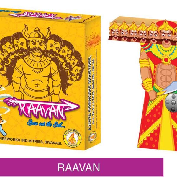 Raavan (Mega Violet Crackling Fountain ) 1 Pc - Box